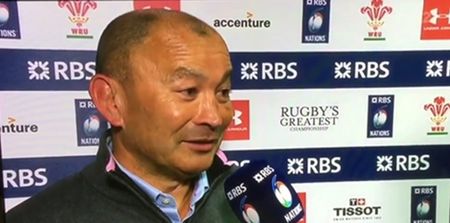 Is this complete and utter arrogance from Eddie Jones?