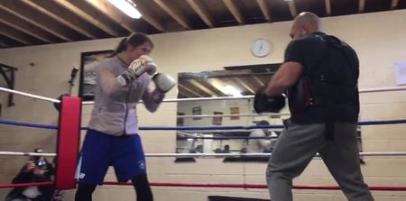 WATCH: The background music to Katie Taylor’s sparring session really takes the edge off