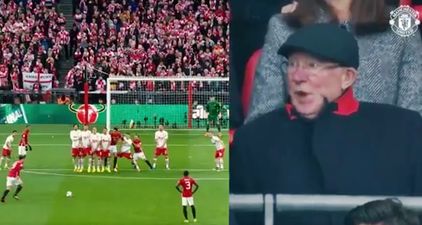 Alex Ferguson’s reaction to Zlatan Ibrahimovic’s free-kick was priceless