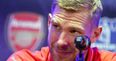 WATCH: Per Mertesacker laughed at EXACTLY the wrong time in Monday’s press conference