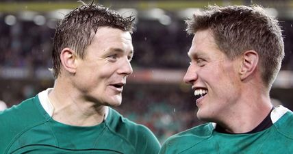 Brian O’Driscoll couldn’t let Ronan O’Gara’s landmark day pass without doing something