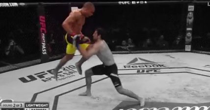 It’s terrifying to think that humans can do what Edson Barboza did on Saturday