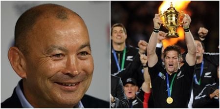 Eddie Jones couldn’t resist a dig at the All Blacks’ World Cup achievement