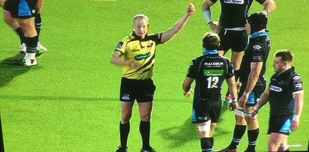 WATCH: Cowardly swinging arm on helpless Connacht player rightly receives red card