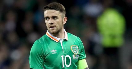 Robbie Brady’s reaction to receiving his man of the match award says it all