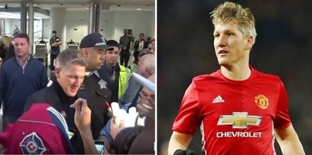 Bastian Schweinsteiger gets a hell of a reception as he arrives in Chicago