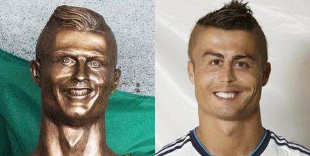 Former Newcastle player man enough to admit THAT Cristiano Ronaldo statue looks like him