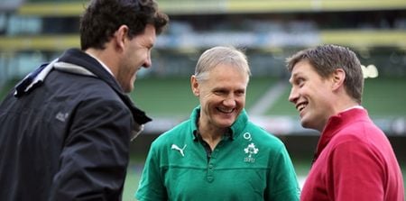 Ronan O’Gara and Joe Schmidt sharing information is a great thing for Irish rugby