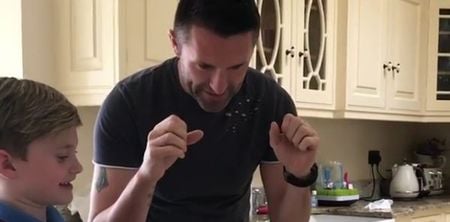 WATCH: Robbie Keane dupes his own son with the oldest prank in the book