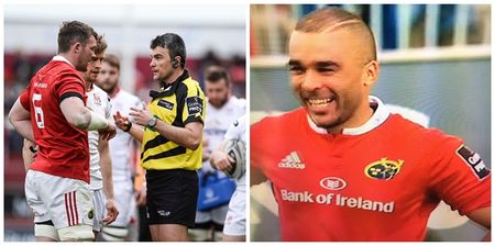 WATCH: Simon Zebo’s response to referee Marius Mitrea shows why fans love him so much