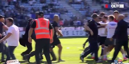 Lyon players attacked by rival fans as Ligue 1 match delayed