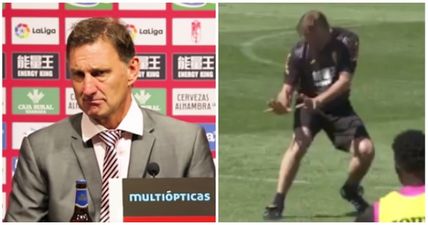 WATCH: Another painfully awkward Tony Adams moment as Granada fans start to turn