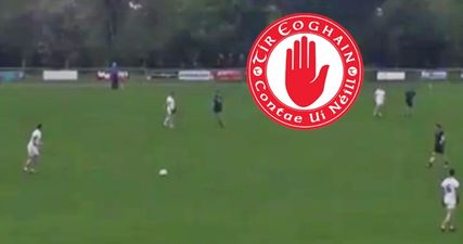 WATCH: Tyrone forward pings free off the ground from almost half way