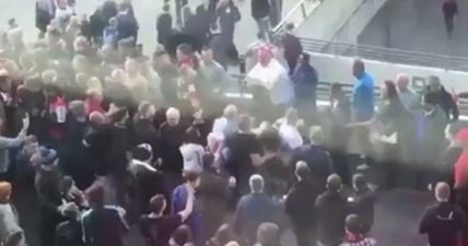 Arsenal and Manchester City fans videoed fighting outside Wembley