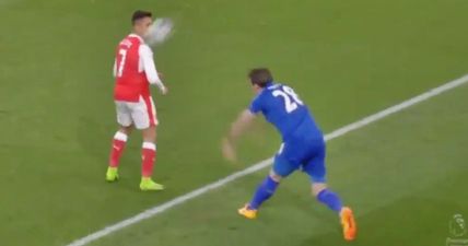 WATCH: Alexis Sanchez gets the ball chucked at him, reacts like a complete wimp