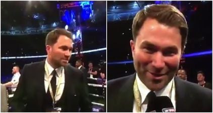 Eddie Hearn responds to being roundly booed by 90,000 boxing fans