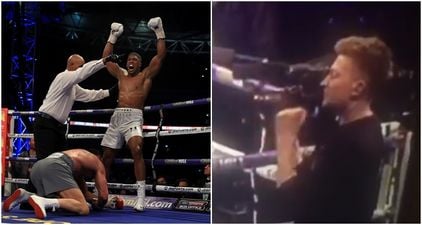 The cameraman’s reaction when Anthony Joshua won was priceless