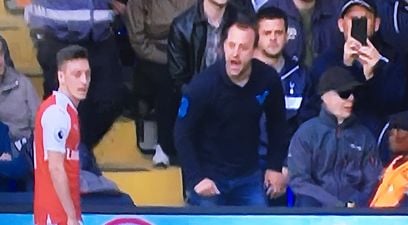 It didn’t end well for this angry fan after he took exception with Mesut Özil’s corner ball placement