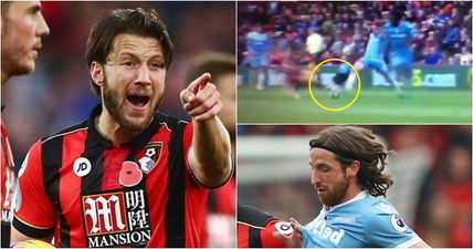 How in God’s name Harry Arter did not get a straight red card today is beyond us