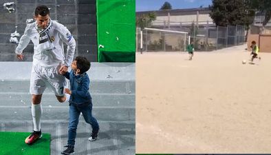 Cristiano Ronaldo’s son is banging in the goals after abandoning goalkeeping dreams