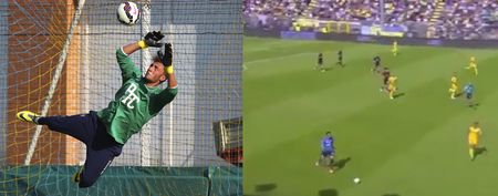 WATCH: Italian goalkeeper proves he is a frustrated winger with this phenomenal dummy and run