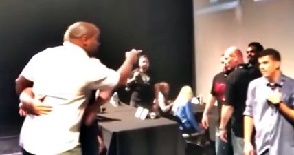 WATCH: Incredible, chaotic scenes Daniel Cormier takes back-stage run at Jon Jones