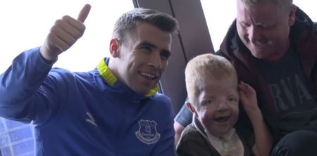 Seamus Coleman gives money and so much more to make young Everton fan’s dream come true