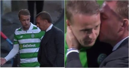 Brendan Rodgers plants kiss on Leigh Griffiths after touchline dispute