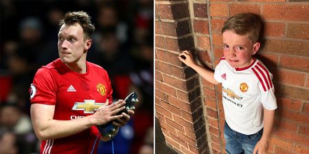 Phil Jones does something wonderful for young fan that had his shirt stolen