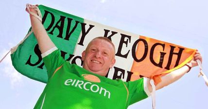 Try not to panic Irish football fans but Davy Keogh has lost his famous flag