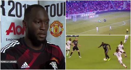 Romelu Lukaku scores first Manchester United goal but that’s not what has everyone talking