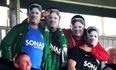 Bray Wanderers fans wore these Kim Jong-un masks to Finn Harps match