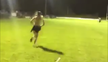 VIDEO: Mullingar woman streaks at rugby match, can’t be stopped by hefty tackle