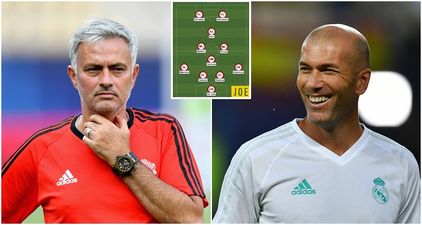 Combined Manchester United & Real Madrid XI is heavily skewed one way