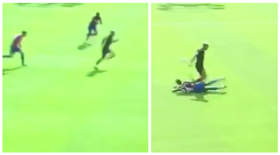 Manchester United youngster put in a strong contender for tackle of the season on Saturday