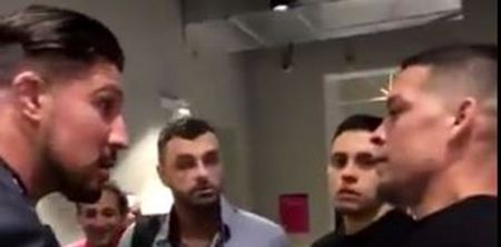 Nate Diaz and Brendan Schaub had a very heated moment backstage at MayMac