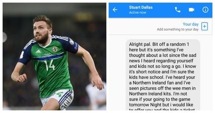 Northern Ireland footballer’s class gesture to grieving family cannot be ignored