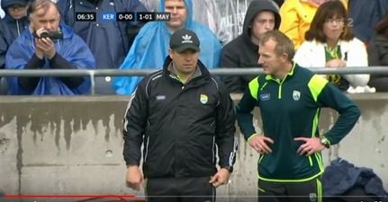 Who is this man recording Éamonn Fitzmaurice for the whole Mayo game?