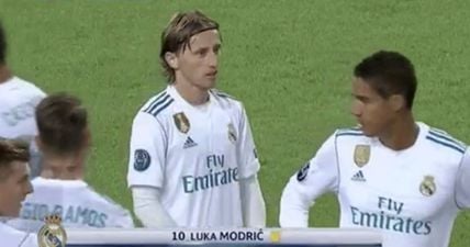 Luka Modric picked up one of the stranger yellow cards against Borussia Dortmund