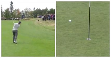 This ridiculously flukey shot may just be the one to help Paul Dunne get his maiden win