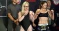 Heather Hardy caught unawares by rival during Bellator weigh-ins