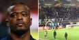 Patrice Evra sent off for kicking his own supporter in the head