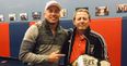 Georges St-Pierre gives new middleweight belt away to old wrestling coach