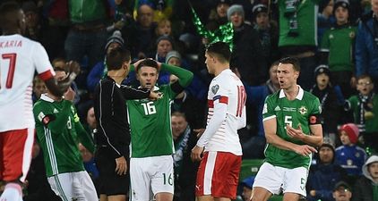 Northern Ireland player’s wife launches astonishing rant at referee after penalty decision