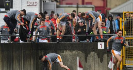 WATCH: Castlebar Mitchels players forced to jump wall to get onto pitch