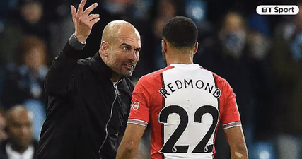 WATCH: Pep Guardiola pushing and roaring at Nathan Redmond at full time