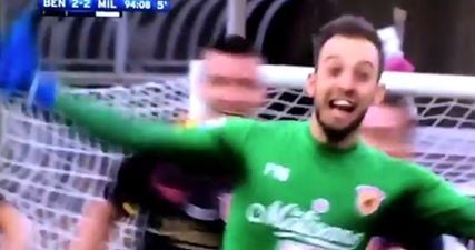 Goalkeeper scores in 95th minute for Italian minnows’ first ever point in Serie A