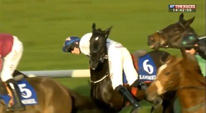 WATCH: Jack Kennedy somehow recovers after horse does everything to throw him off, wins race