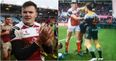 Jacob Stockdale sparks dust-up with dismissive gesture before scoring a cracker