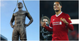 9-metre Virgil Van Dijk statue erected at Anfield, has to be removed, Van Dijk gets injured